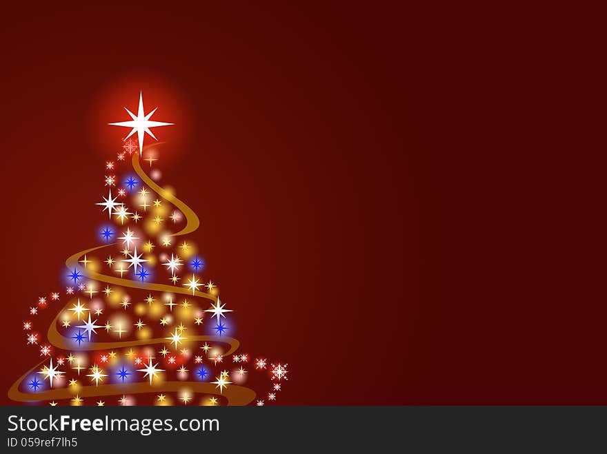 Illustration of christmas tree