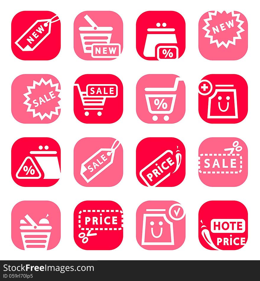 Color Online Shopping Icons