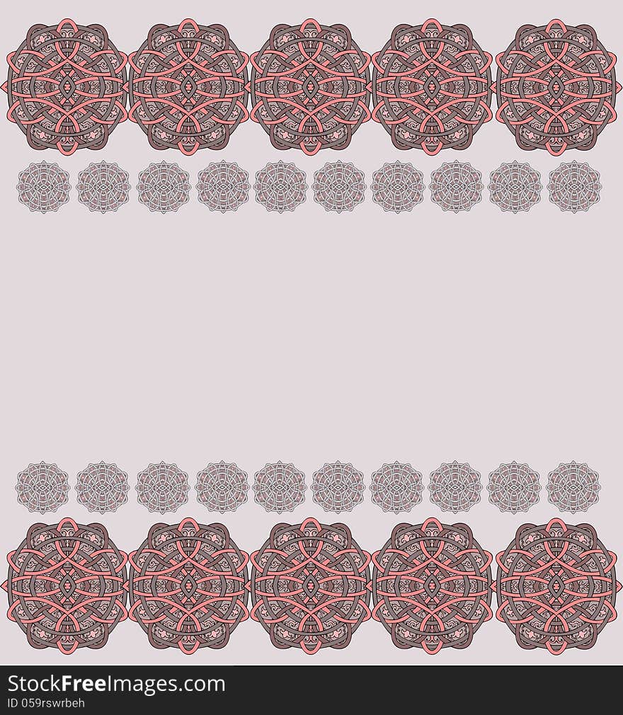 Abstract pattern of celtic circles on the grey background. Abstract pattern of celtic circles on the grey background