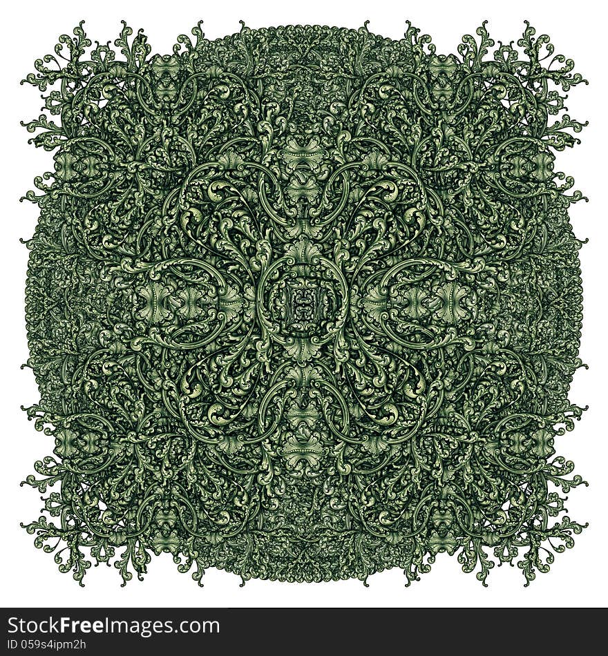 Photo-illustration of a pattern built from parts of United States currency bills. Photo-illustration of a pattern built from parts of United States currency bills.