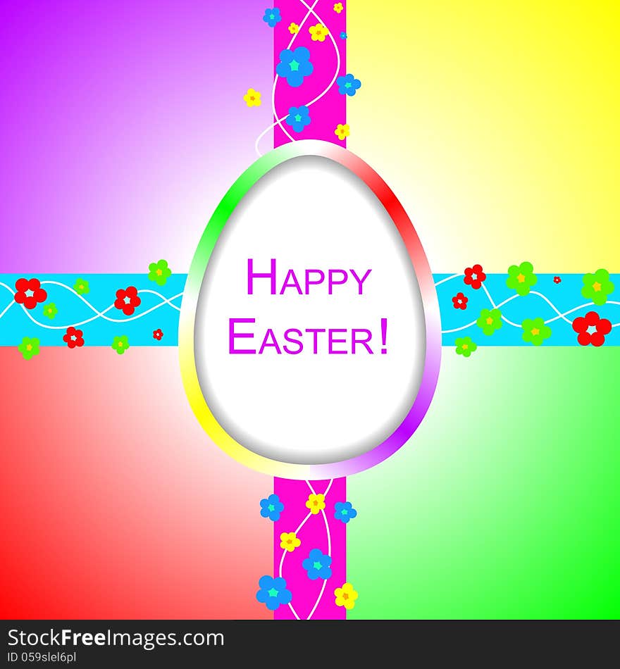 Happy Easter background with design elements