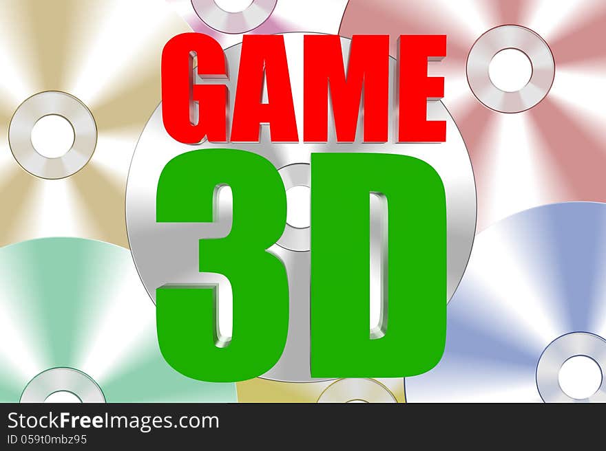 Three-dimensional game on a DVD background