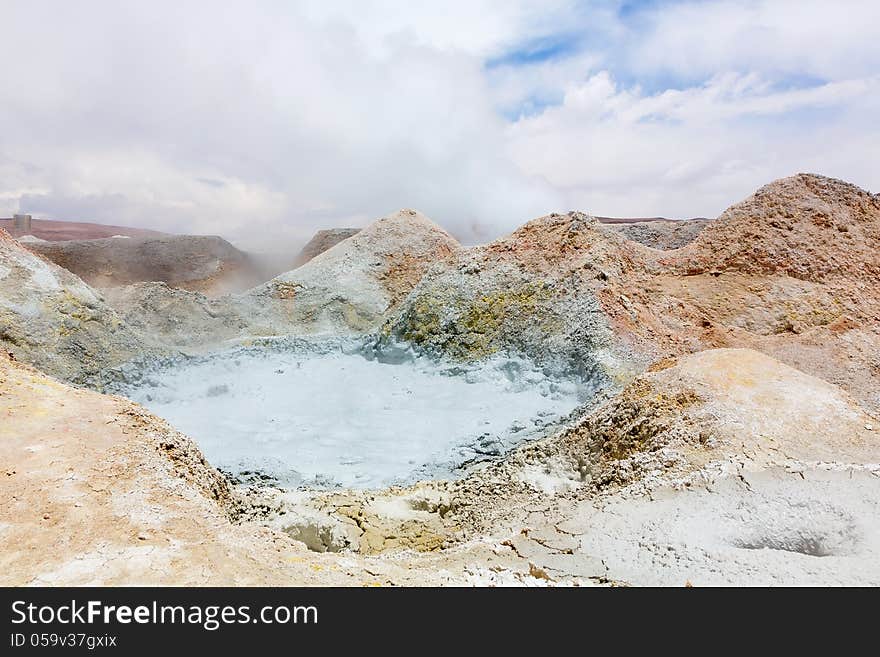 Pool with boiling mud, Bolivia