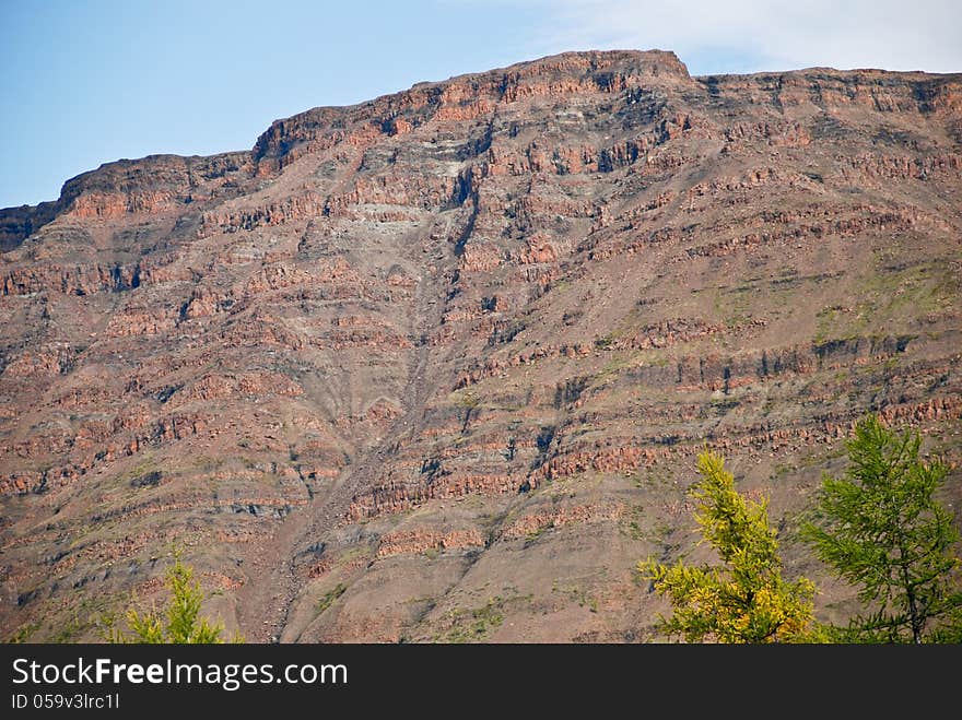 The end of the summer on the Putorana plateau. The valley of the river Mikchangda. The end of the summer on the Putorana plateau. The valley of the river Mikchangda.