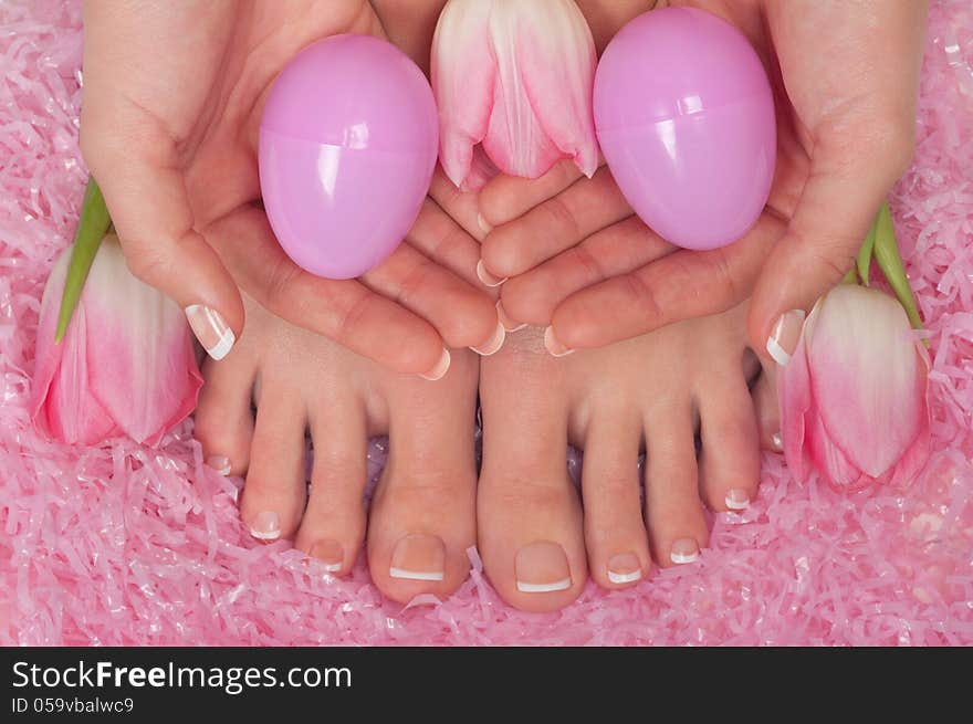 Easter spa, pedicure and manicure