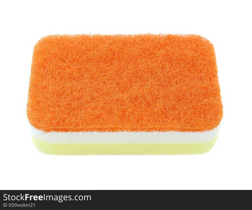 Household sponge isolated on a white background