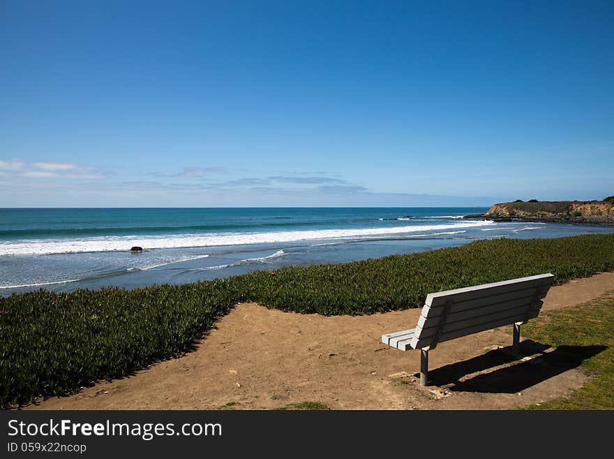 The chair near ocean in American