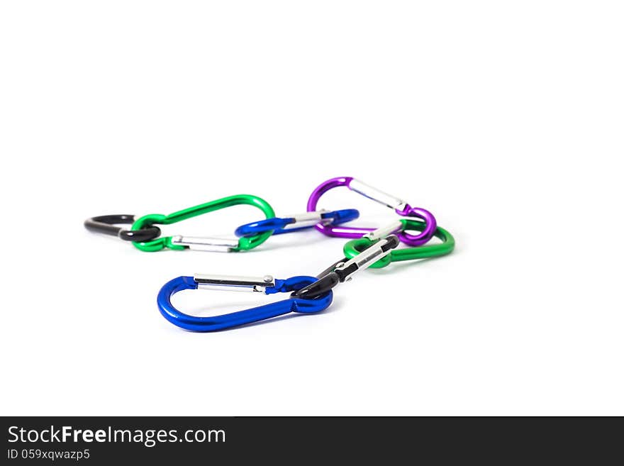 Carabiner on isolated