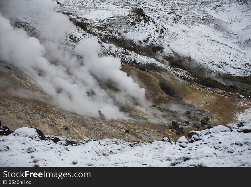 A high resolution image of a geothermal activity in Iceland. A high resolution image of a geothermal activity in Iceland