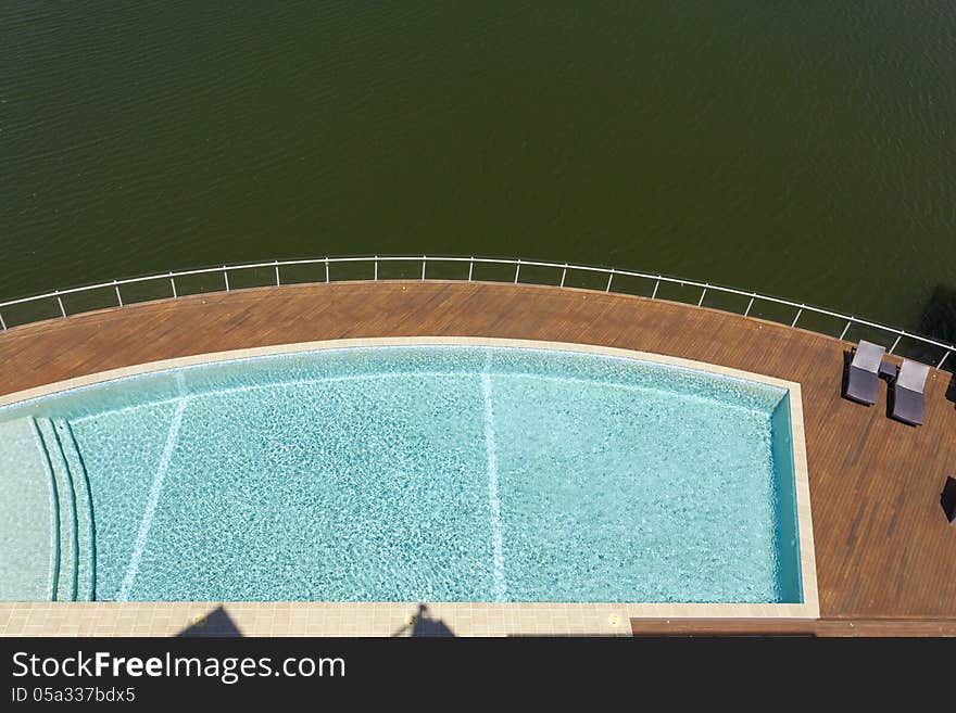 Pool and river view