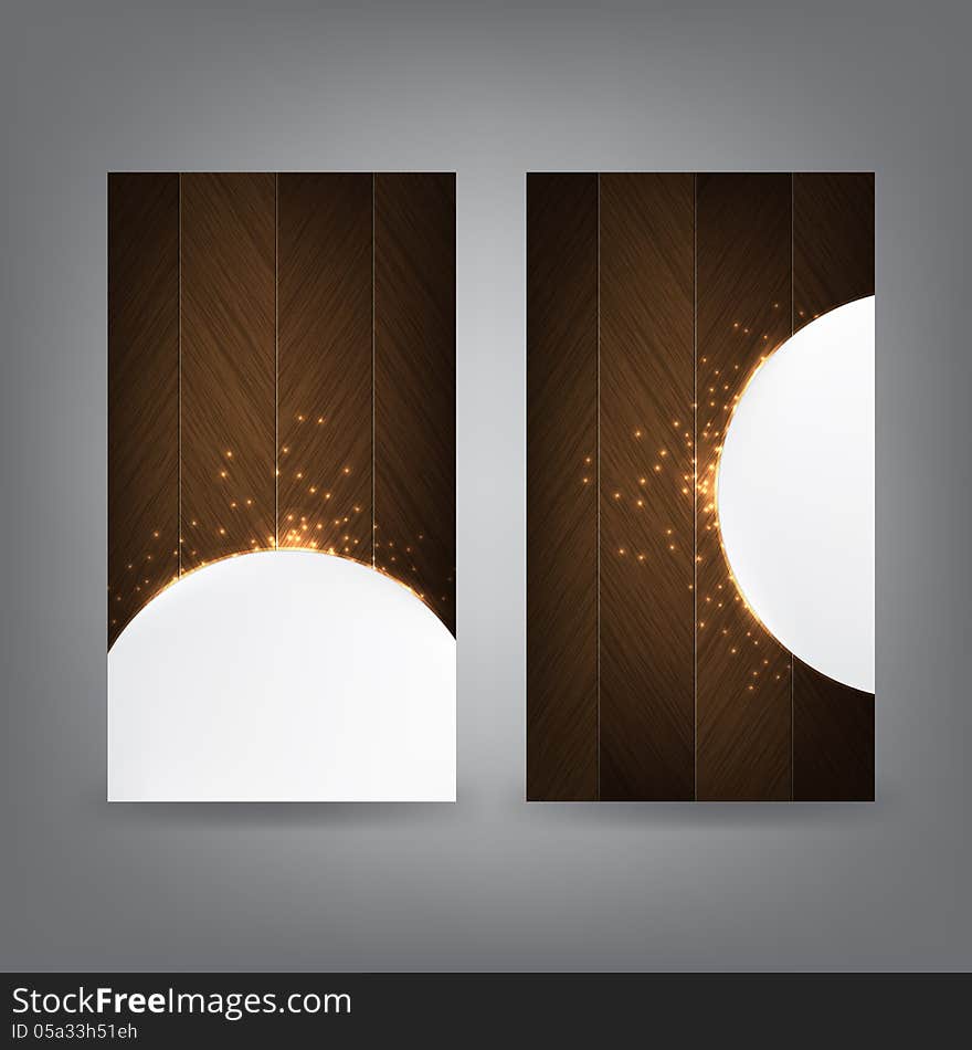 Wood And Sparks Theme Business Card Template