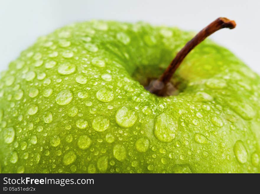 The Green apple and drops