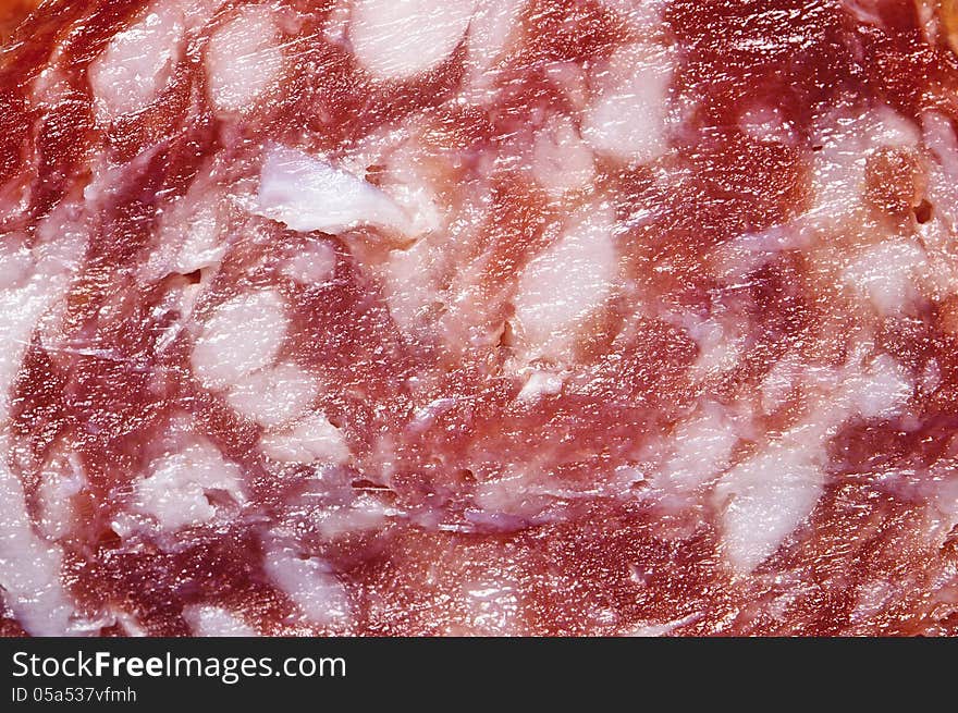 Close up of sausage