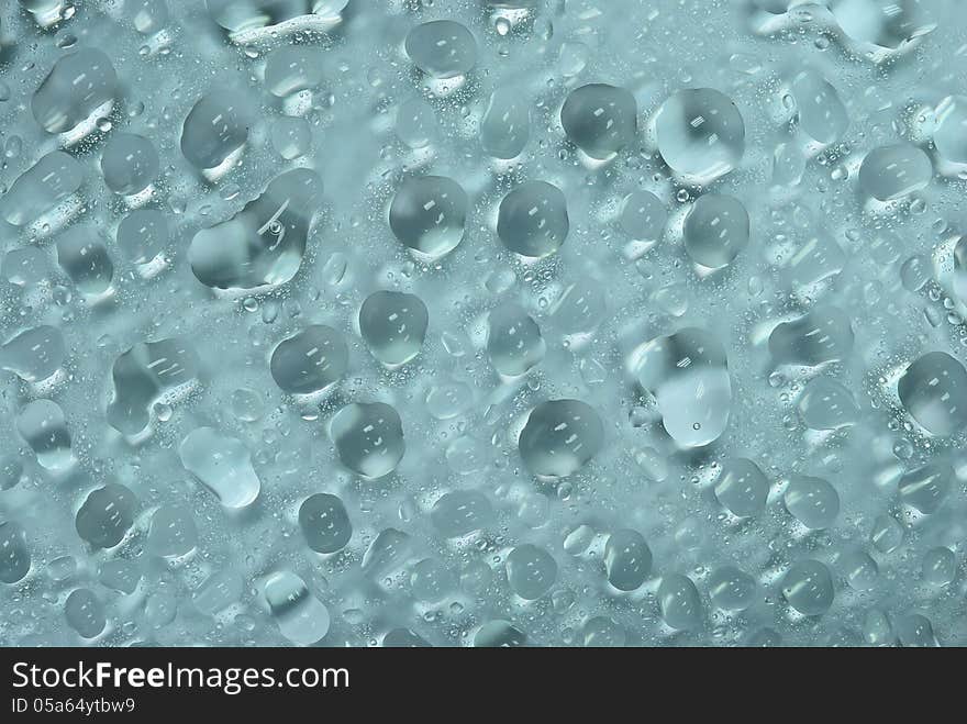 Water Drop On Glass Background