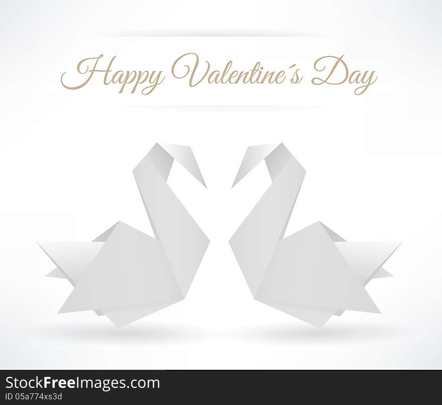 Swans Origami (Happy Valentine´s Day)