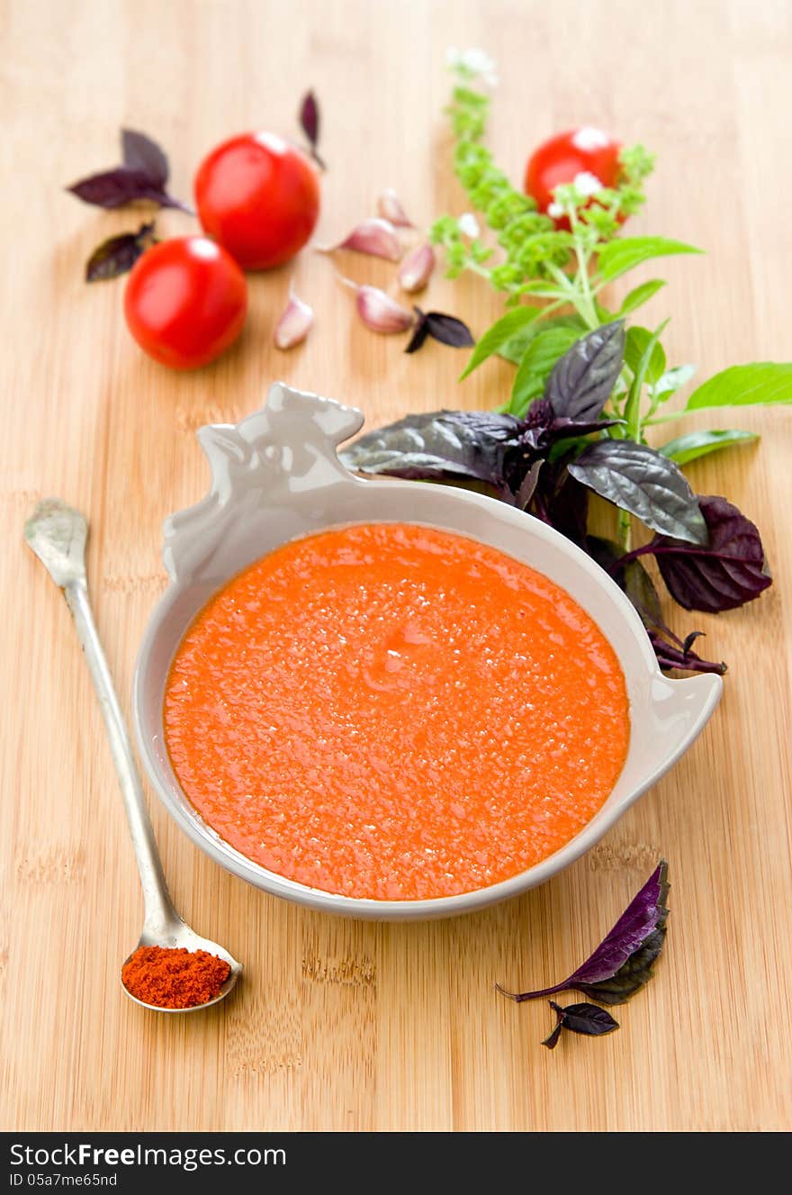 Gazpacho with basil