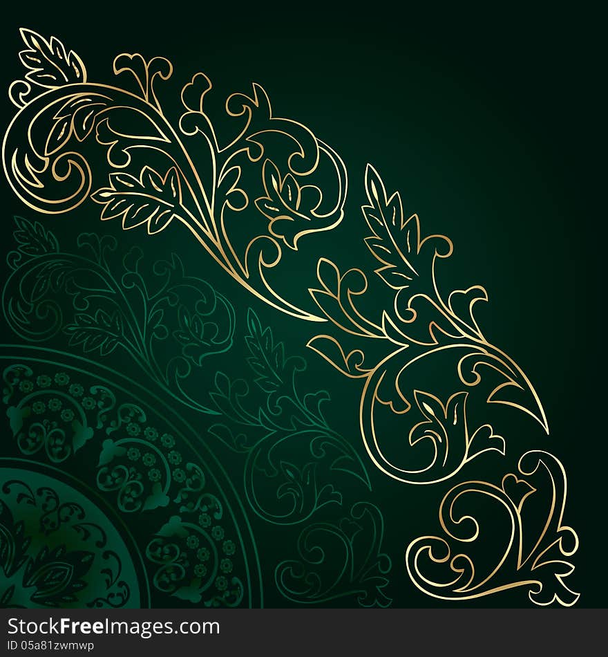 Vintage floral background. Vector illustration.