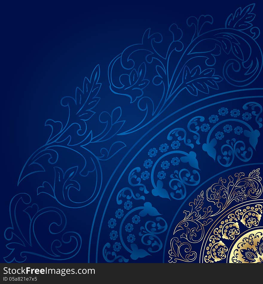 Vintage floral background. Vector illustration.