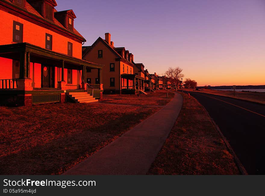 Officers row in Fort Hancock