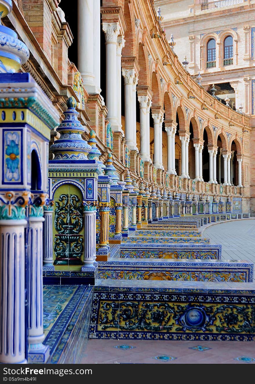 Glance balcony square of Spain - Sevilla (Spain)