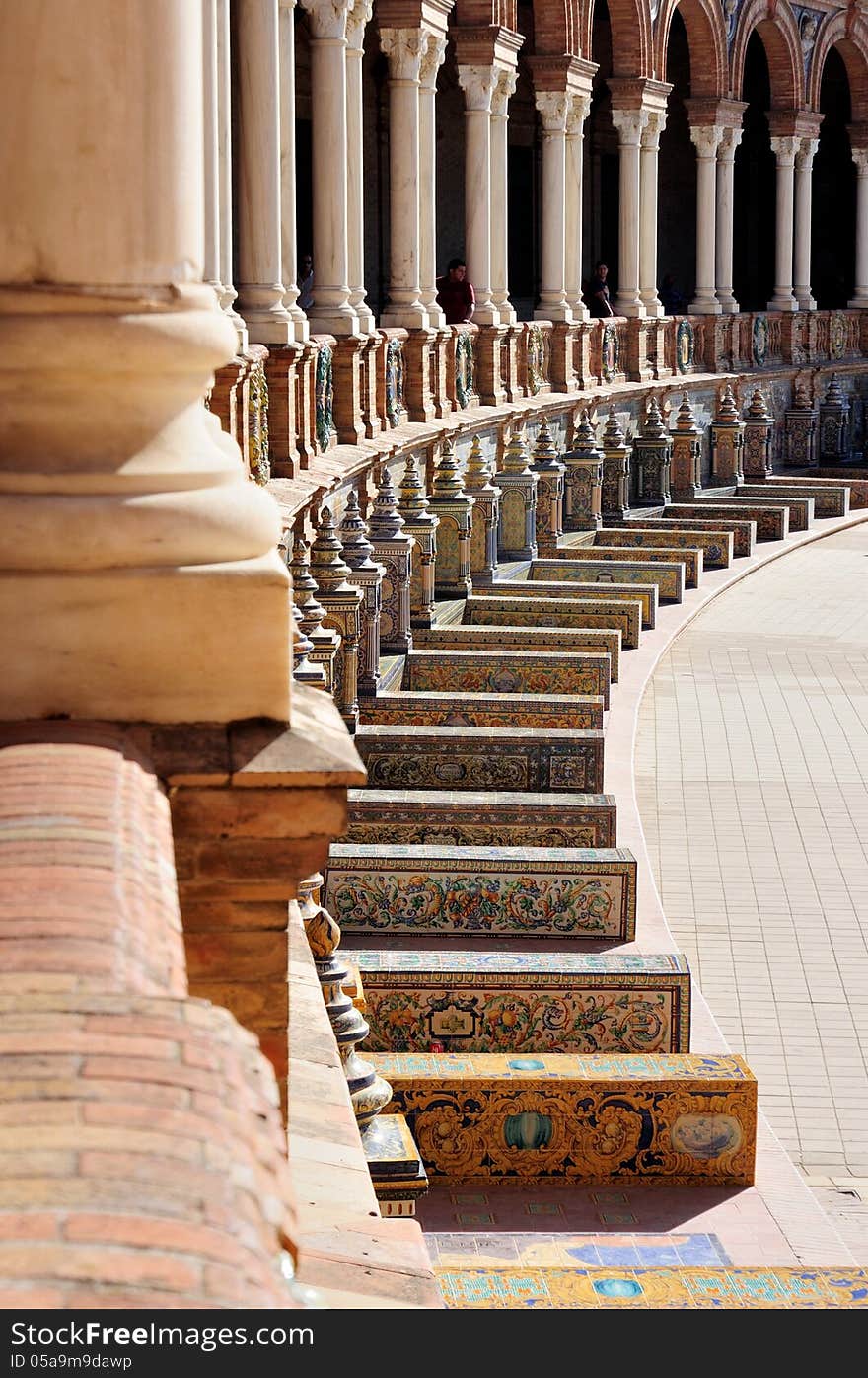 Glance balcony square of Spain