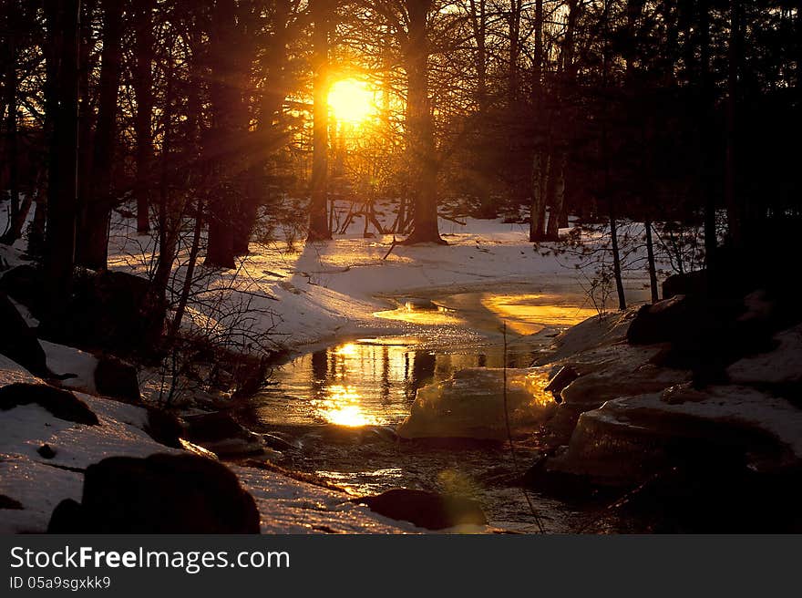 River sunset