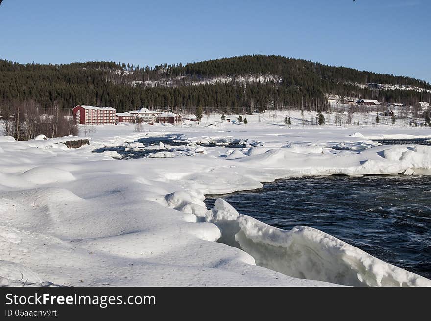 Hotel Storforsen in the north of Sweden