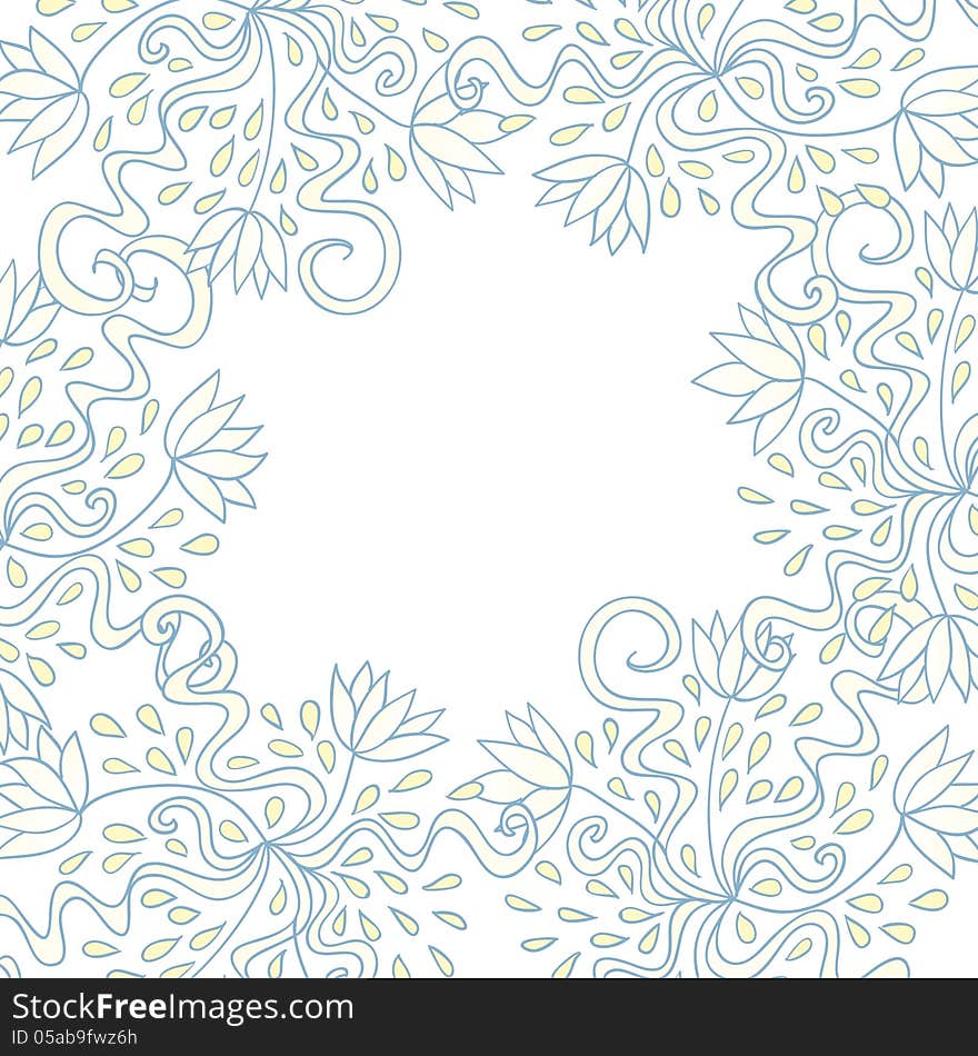 Vector abstract background with flowers