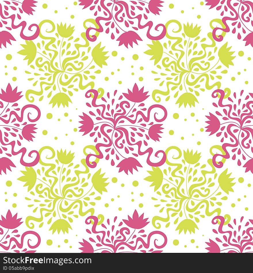 Vector seamless abstract background with flowers. Vector seamless abstract background with flowers