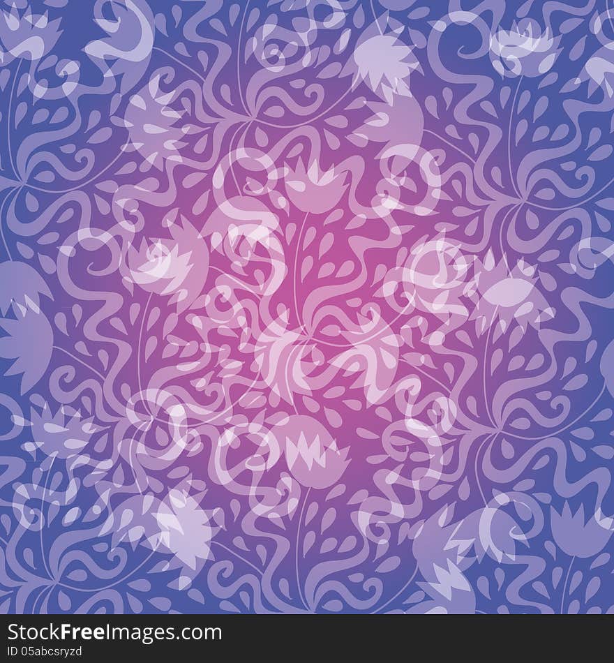 Vector abstract background with flowers