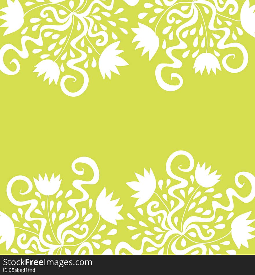 Vector abstract background with flowers