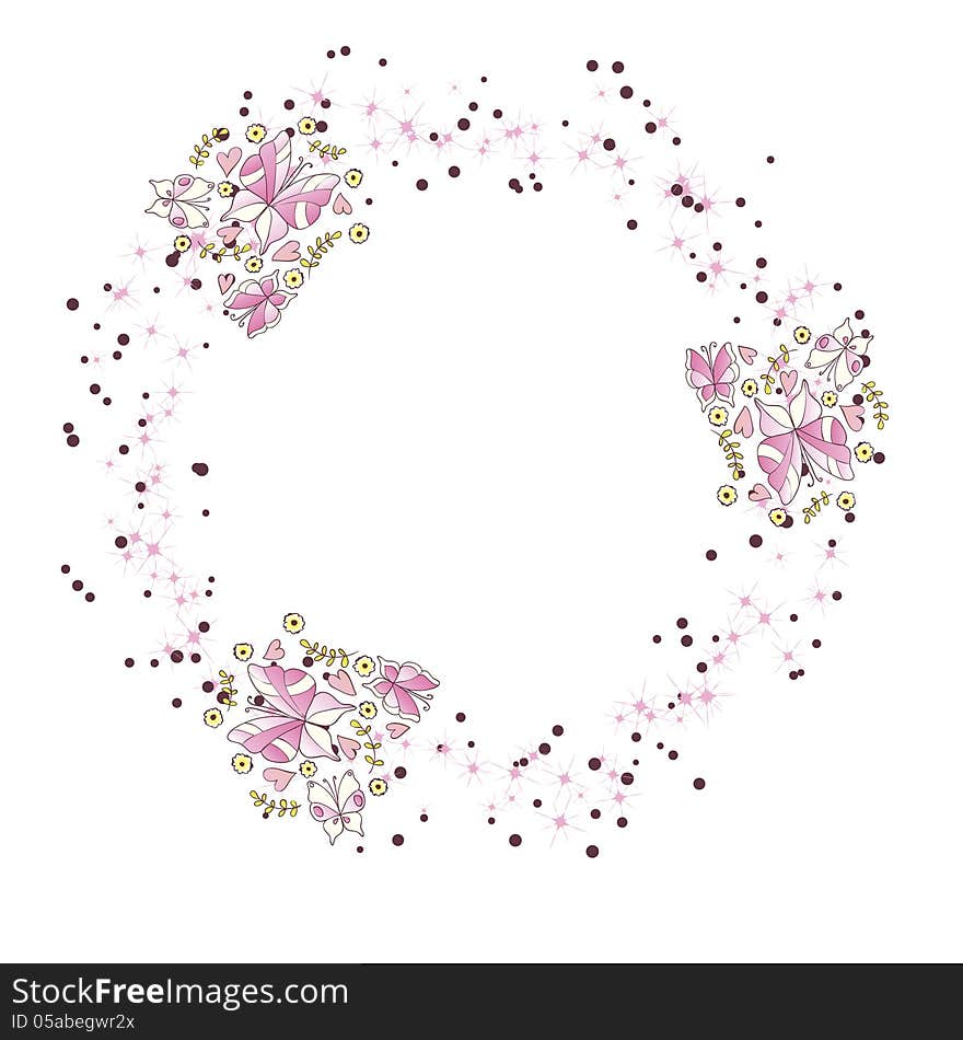 Vector background with butterflies and flowers. Vector background with butterflies and flowers