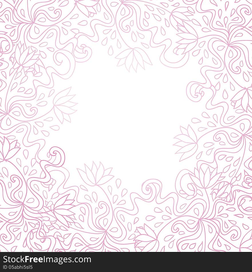 Vector abstract background with flowers