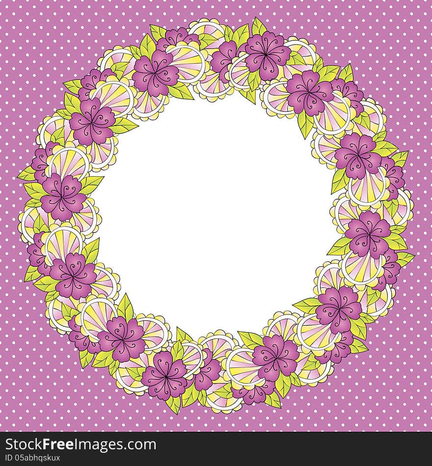 Vector summer background with flowers. Vector summer background with flowers