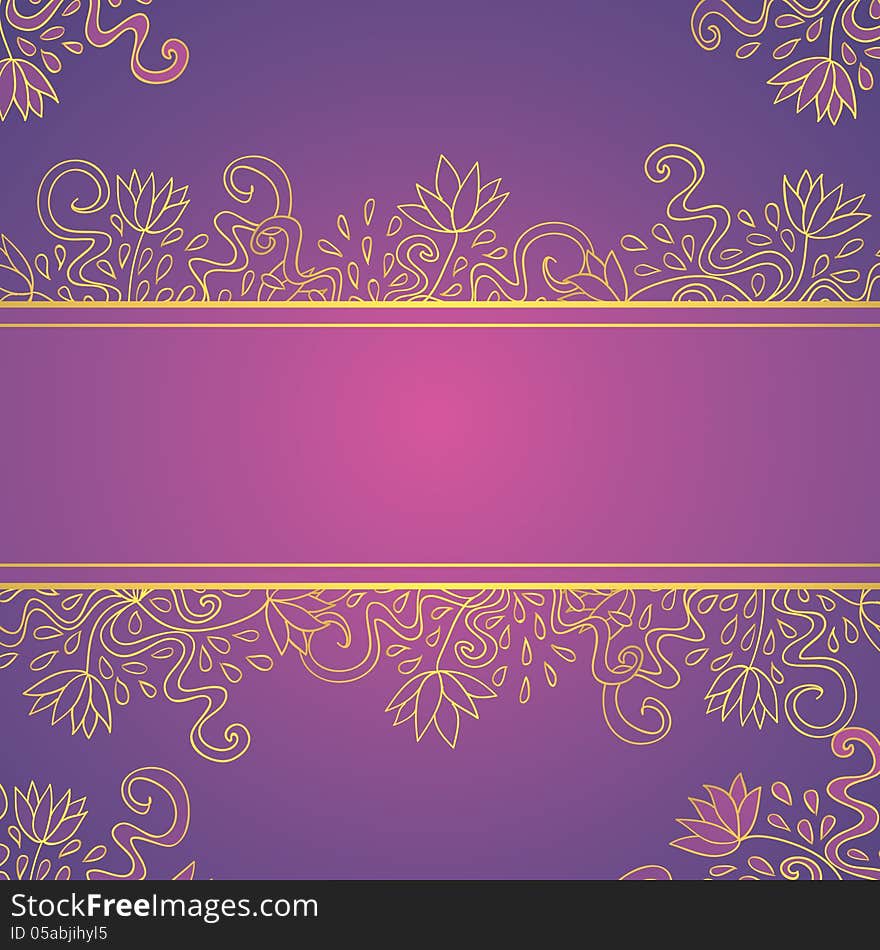 Vector abstract background with flowers