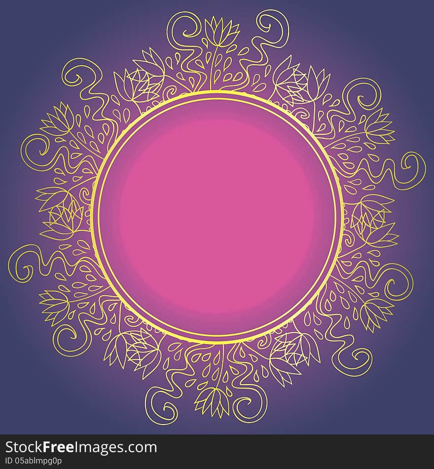 Vector abstract background with flowers