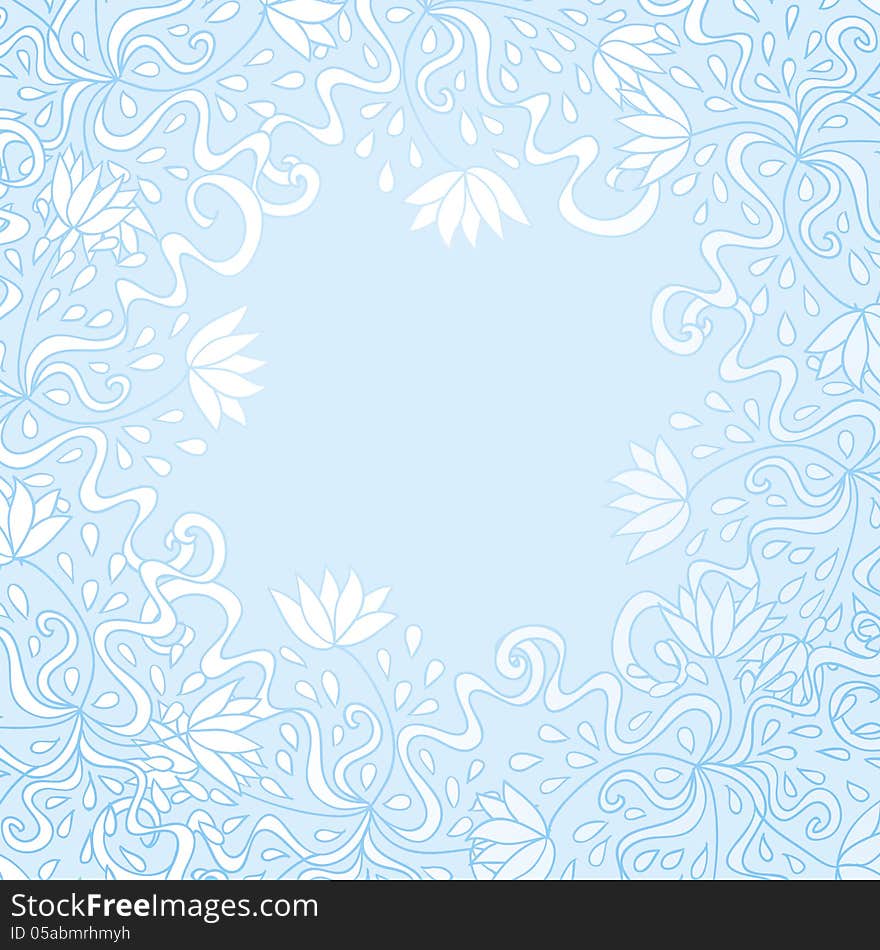 Vector abstract background with flowers