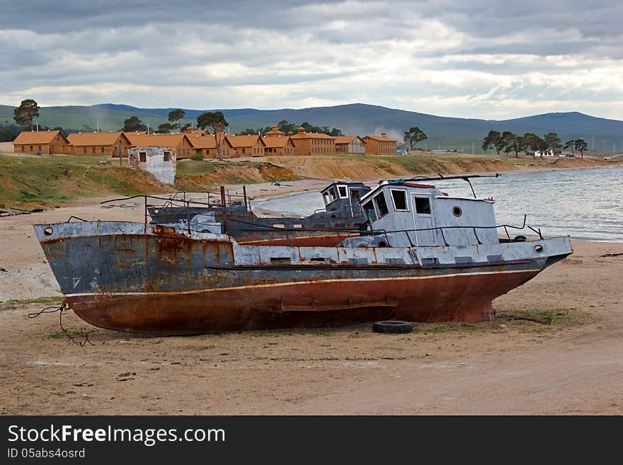 The Old Ships On The Bank Of Baikal