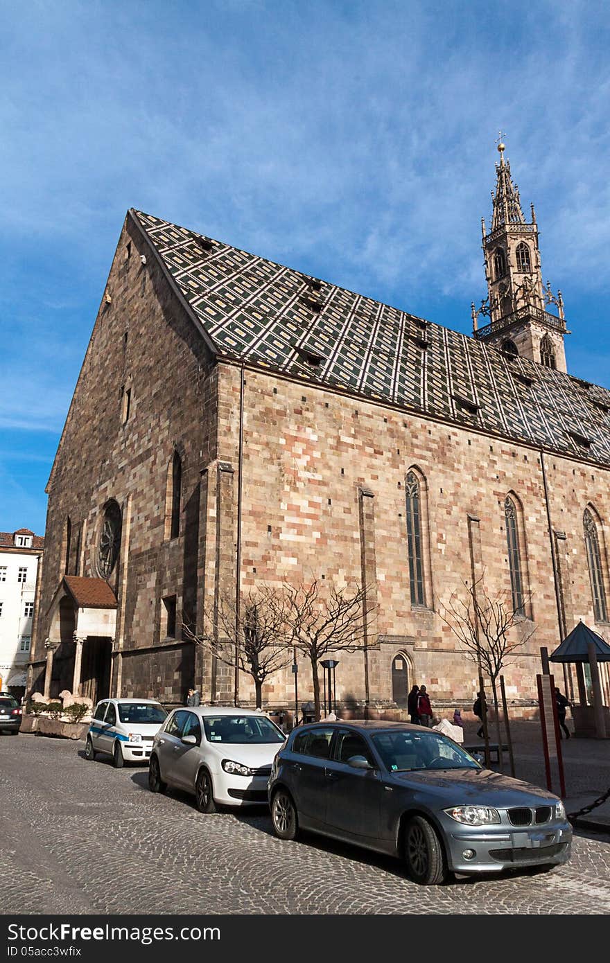 The gothic Cathedral of Bolzano