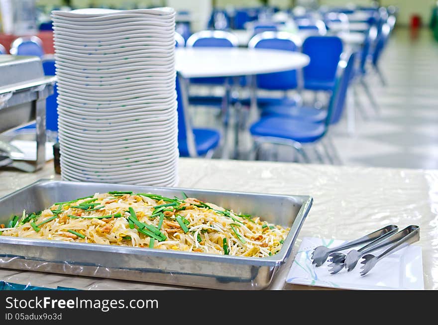 Thai Food Pad Thai , Stir Fry Noodles With Shrimp And Omelet