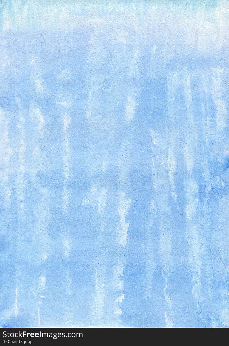 Watercolor hand painted background in blue colours. Watercolor hand painted background in blue colours