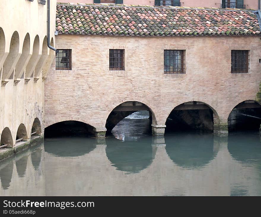 Canale dei Buranelli in the historic center of Treviso (Italy)