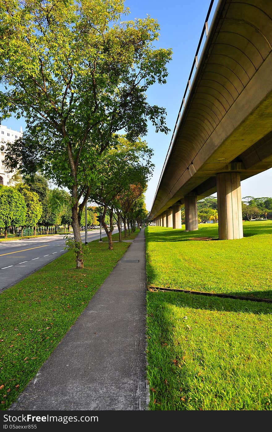 Perspective view of walkway at Yio Chu Kang