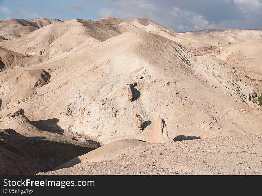 Hiking in judean desert