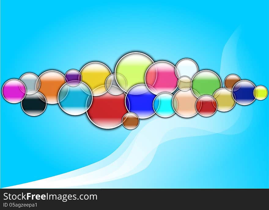 Multicolored Bubble background