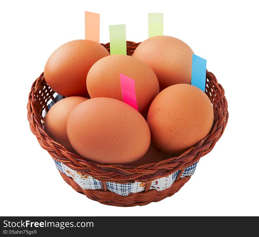 Easter Egg With Stickers In Basket