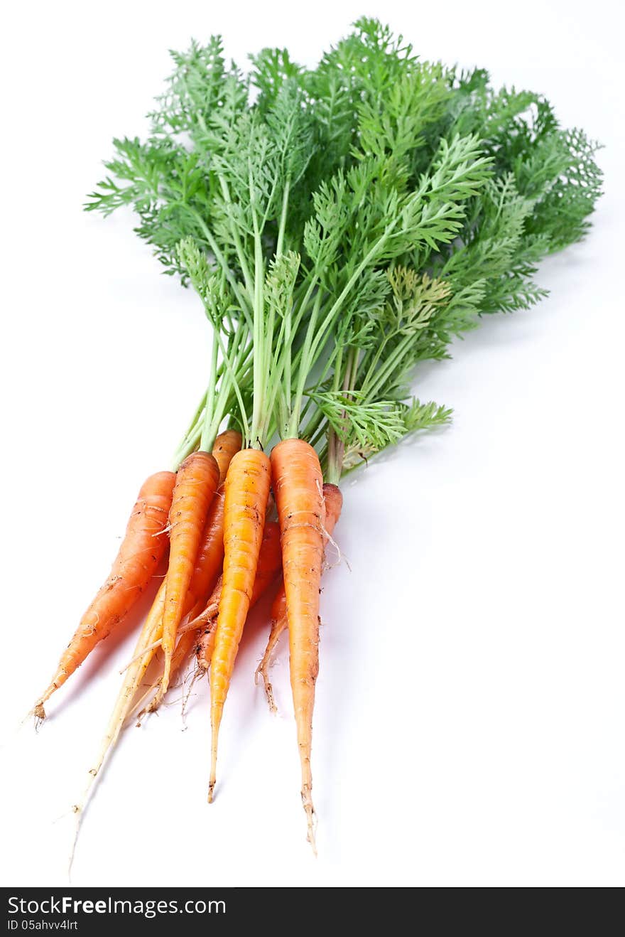 Carrots with leaves