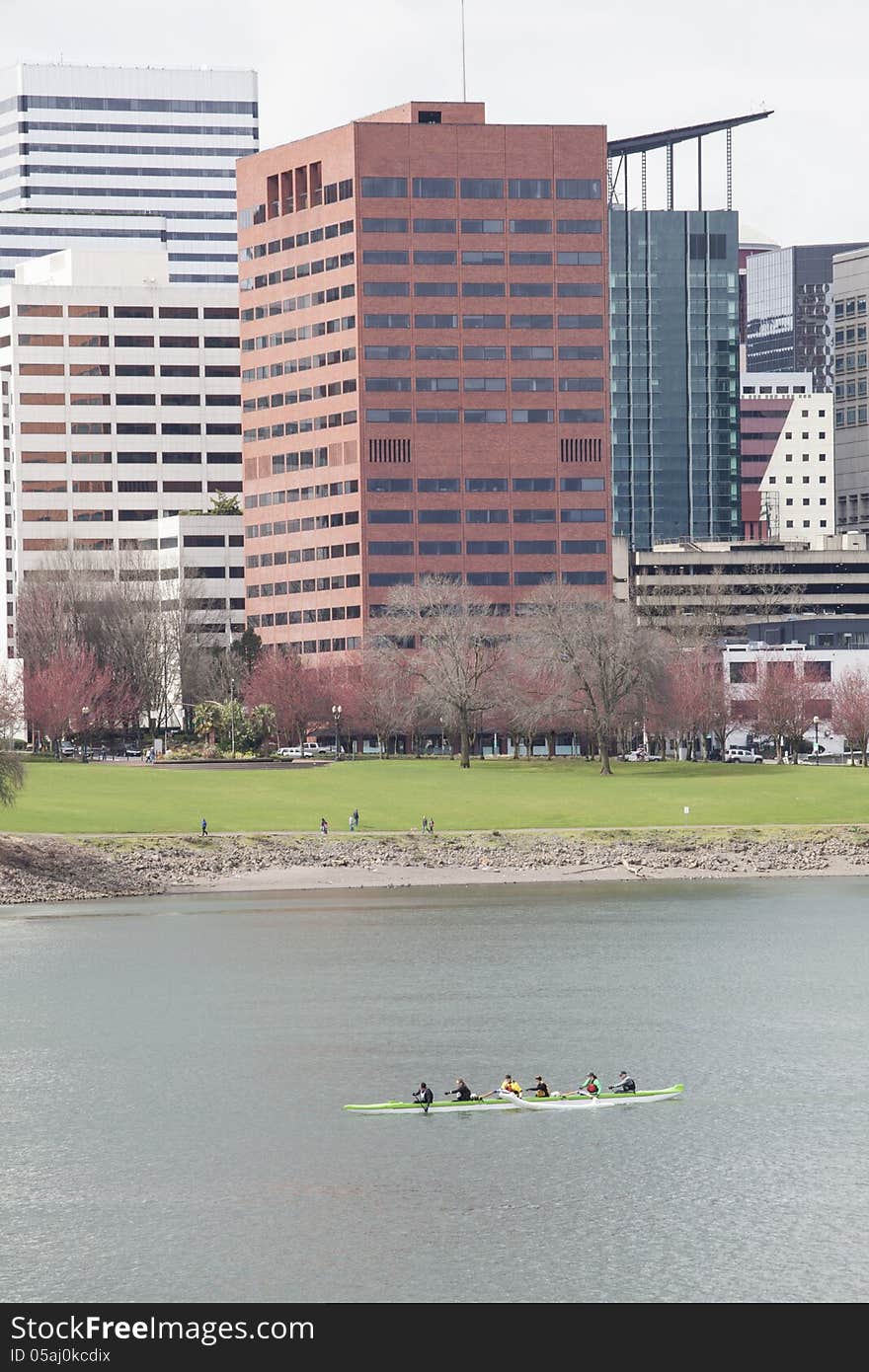 Willamette River with downtown Portland in the distance. Willamette River with downtown Portland in the distance.