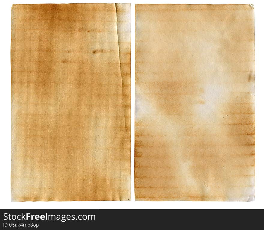 Sheet of old paper made with tea and coffee. Sheet of old paper made with tea and coffee