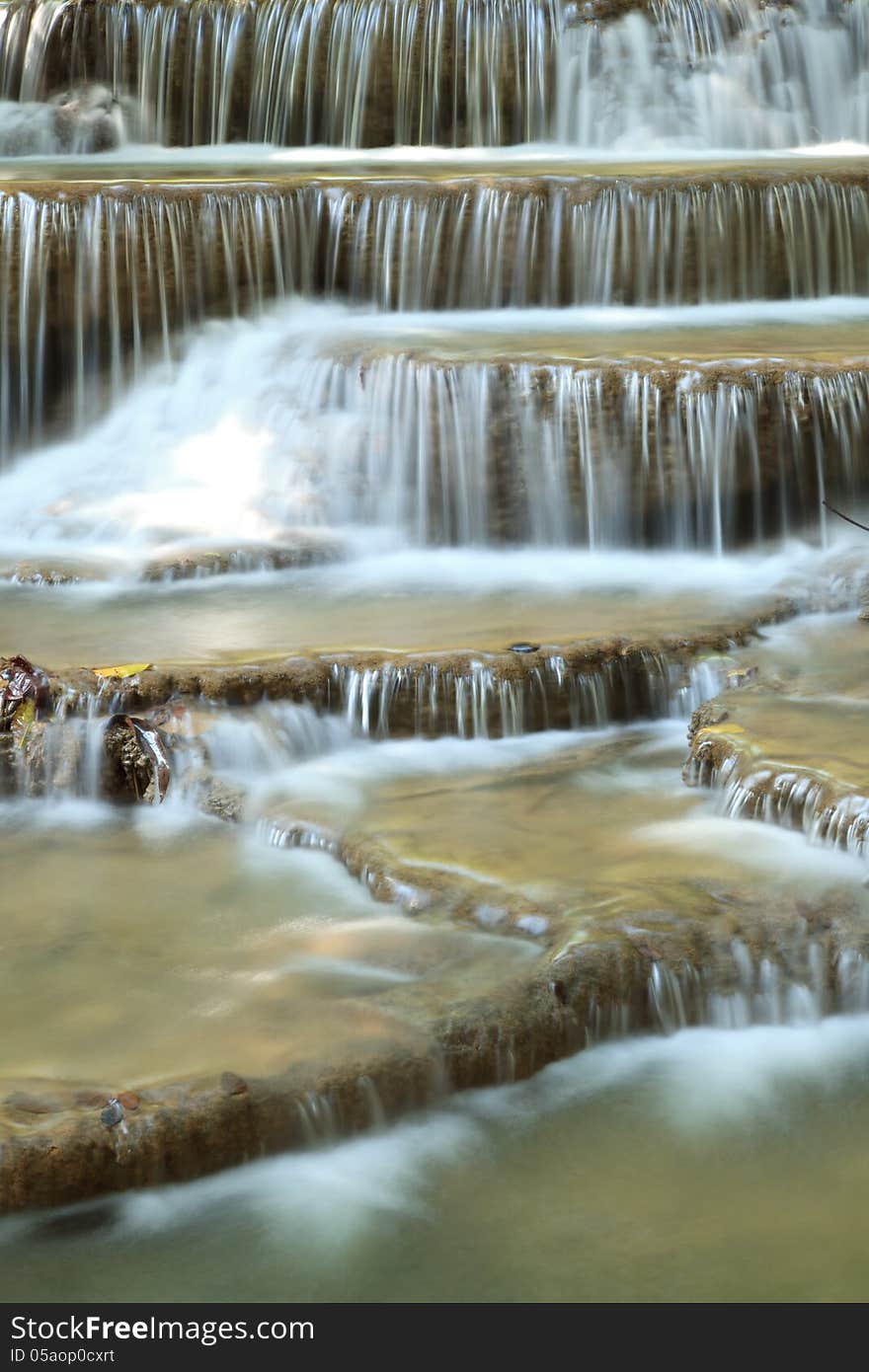 Beautiful Multi-layered Waterfall in Thailand